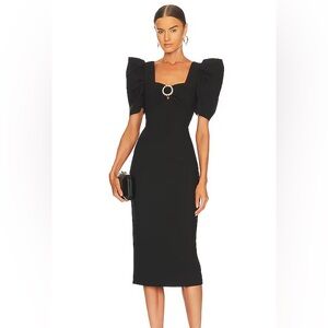 LIKELY Bronte Black Midi Dresss